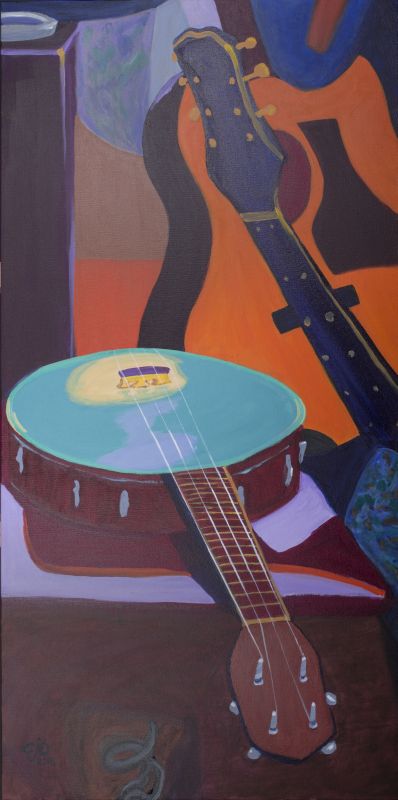 Musical instruments Skoob theme painting